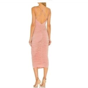 NWT Michael Costello X REVOLVE Kara Midi Dress In Light Mauve Size: Med